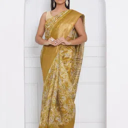 LABEL KASHI Floral Zari Silk Cotton Saree-picture-44