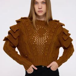 Cover Story Brown Solid Sweater-picture-22