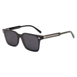 Ted Smith Black Polarized Square Unisex Clip On Frames Clip On Sunglasses-image-50