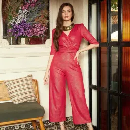 KASSUALLY Red Midi Jumpsuit-0