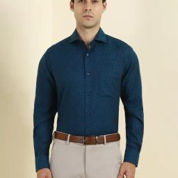 Allen Solly Navy Slim Fit Printed Shirt-image-76