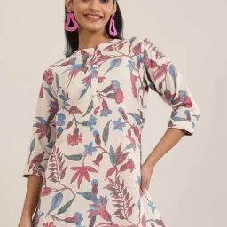 Libas Multicolour Regular Fit Floral Print Kurtis-picture-4