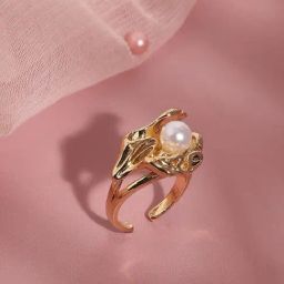 Sohi Gold-Plated Statement Finger Ring-80