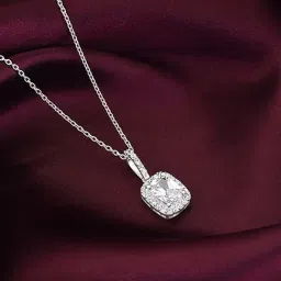GIVA 92.5 Sterling Silver Vesper Pendant with Link Chain-image-79