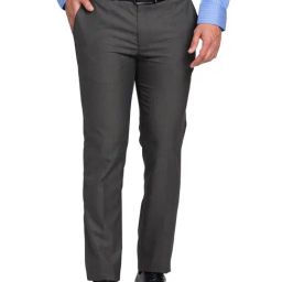 Park Avenue Green Super Slim Fit Texture Trousers-image-32