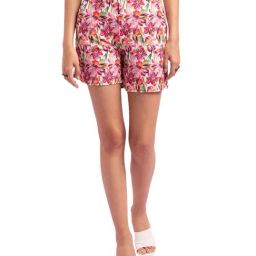 KENDALL + KYLIE Pink Floral Print Shorts-image-44