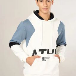 Ajile By Pantaloons White Cotton Regular Fit Colorblock Sweatshirt-picture-39