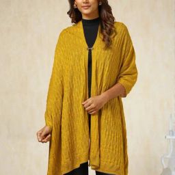 Soch Mustard Woven Shawl-picture-23
