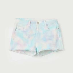 Fame Forever by Lifestyle Kids White & Blue Cotton Over Dyed Shorts-image-98