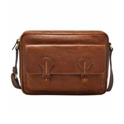 Fossil Brown Bennett Medium Leather Laptop Messenger Bag-image-51