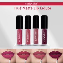 CurlyTales Set of 4 True Matte Lip Color 4 ml - Shade 02, 08, 09, 15-12