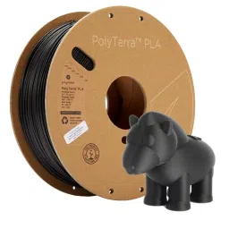 Polymaker PolyTerra Matte 3D Printer Filament PLA Charcoal Black image 2