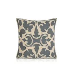 Home4U Encanto Grey & Beige Linen Cushion Cover - Set of 1-picture-11