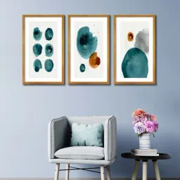 999store Grey & Green Abstract Canvas Painting-25