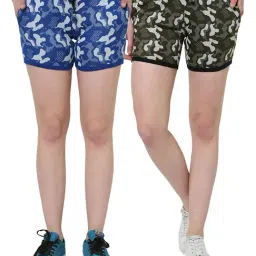 Vimal Jonney Multicolor Self Shorts Pack of 2-34