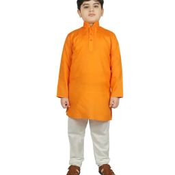 SG Yuvraj Kids Yellow & White Solid Kurta with Churidars-picture-38