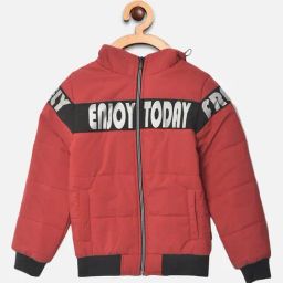 Crimsoune Club Kids Red Printed Jacket-image-12