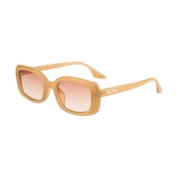 Ted Smith Brown Rectangular Unisex Sunglasses-image-66