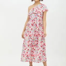 StyleStone Multicolor Floral Print Fit & Flare Dress-picture-30