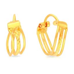 Malabar Gold and Diamonds 22k Gold Earrings for Women-picture-17