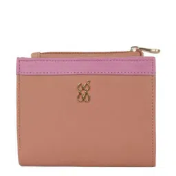 Baggit Pink Solid Bi-Fold Wallet for Women-image-62