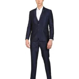 Ad By Arvind Navy Regular Fit Two Piece Suit-image-91