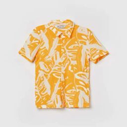 Fame Forever by Lifestyle Mustard & White Printed Regular Fit Shirt-image-98