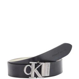 CALVIN KLEIN Black & Plaza Taupe Leather Reversible Belt-image-35