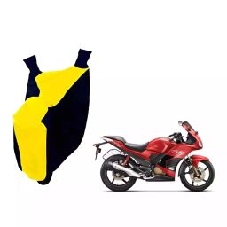 Auto Pearl Waterproof Two Wheeler Cover For Hero Karizma ZMR (Yellow & Blue)-image-84