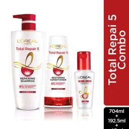 L'Oreal Paris Total Repair 5 Shampoo with Conditioner & Serum - 704 ml, 192.5 ml & 40 ml image 2