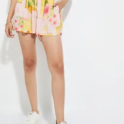 max Women Floral Printed High-Rise Regular Fit Shorts-image-42