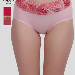 Amour Secret Women Pack Of 3 Printed Hipster Briefs-image-22
