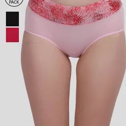 Amour Secret Women Pack Of 3 Assorted Hipster Briefs-image-62