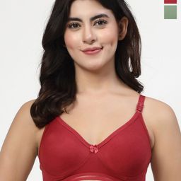 LILY Ithsird Pack Of 2 Full Coverage Non Padded T-shirt Bra-image-67
