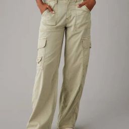 American Eagle Outfitters Green Mid Rise Cargo Pants-picture-36