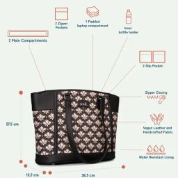 ZOUK Bidri Kaiser Printed Tote Handbag image 4