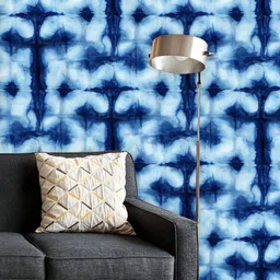 ArtzFolio Printed UV-Resistant Anti-Bacterial Shibori Indigo Colors Peel & Stick Wallpaper-image-80