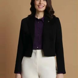 Allen Solly Black Regular Fit Blazer-image-56