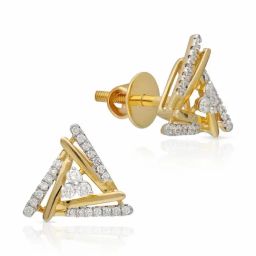 Malabar Gold and Diamonds 18k IGI Certified Diamond Yellow Gold Stud Earrings for Women-picture-21
