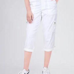 Lee White Cotton Comfort Fit Capris-image-102