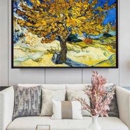 The Art House Yellow & Blue Abstract Framed Wall Art-image-90