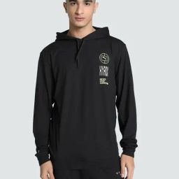 Puma Black Regular Fit Sports Hoodie-image-55