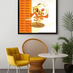 999Store Orange & White 1 Piece Canvas Religious Wall Paintings-image-62
