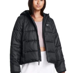 Under Armour Black Regular Fit Quilted Sports Hoodie-image-88