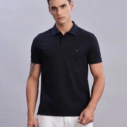 TOMMY HILFIGER Navy Solid Polo T-Shirt-image-28