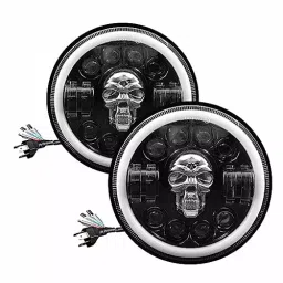 Oswin Gold OG-11-2 75 W 17.78 cm (7 Inch) Round White LED Headlight with Hi/Low Beam for Bullet, Harley Davidson & Jeep Wrangler (Set of 2 Pcs)-image-75