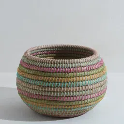 Westside Home Multicolor Straw Planter-Small-image-45