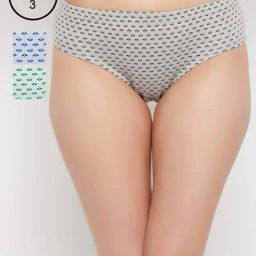 Clovia Multi Cotton Regular Fit Floral Print Hipster Panties - Pack Of 3-picture-14