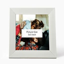 Art Street Synthetic Wood White Photo Frame (5 x 5 Inch) - Set of 6 image 3