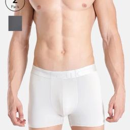FCUK Multi-Color Cotton Blend Solid Trunks Pack of 2-picture-10
